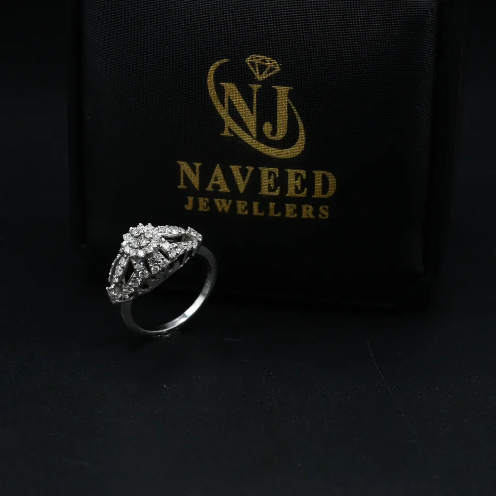 Diamond Cluster Dome Ring