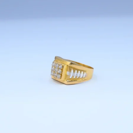 Gold Stone Square Men's rings