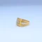 Gold Stone Square Men's rings
