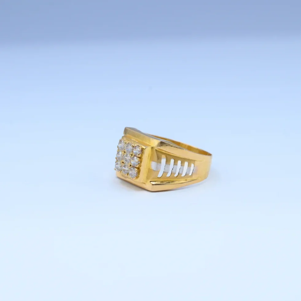 Gold Stone Square Men's rings