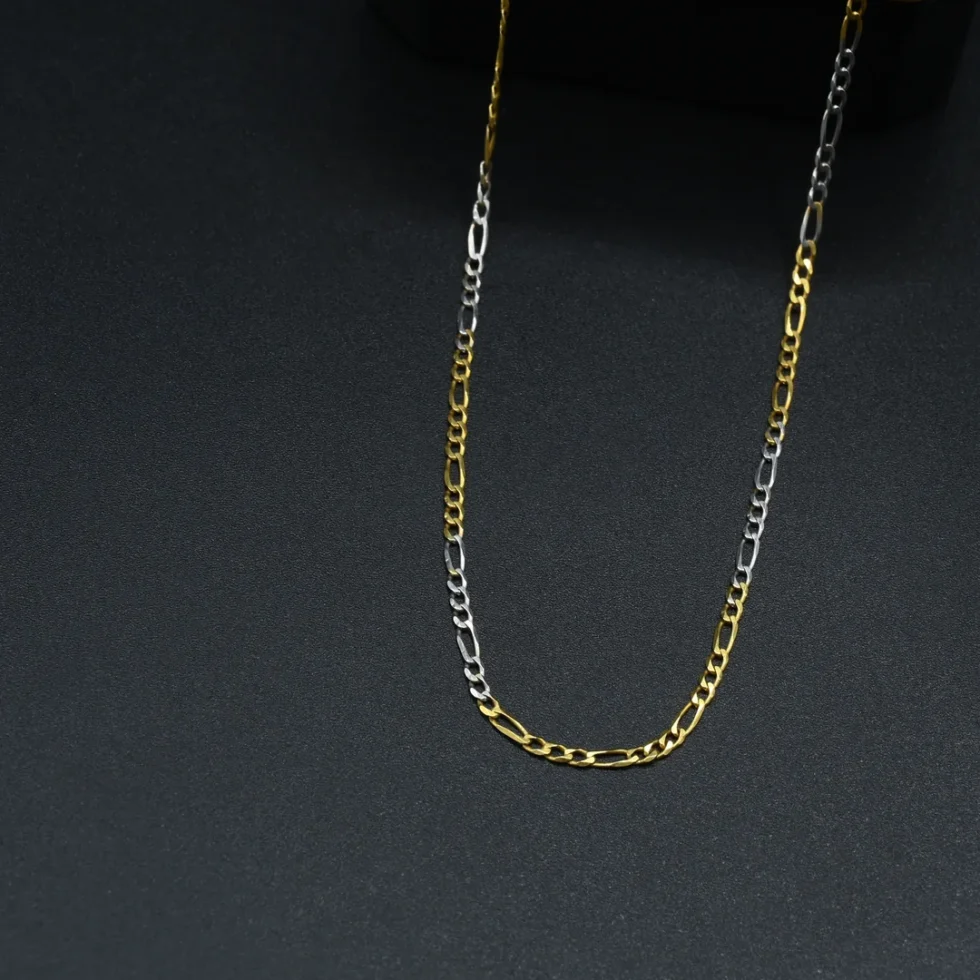Gold Two-Tone Figaro Chain