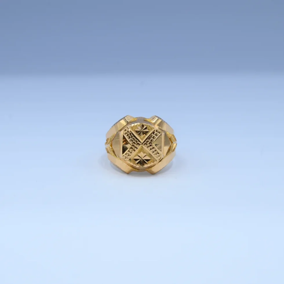 Gold Floral Design Men's rings