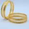 Gold Greek Key Enamel Bangles