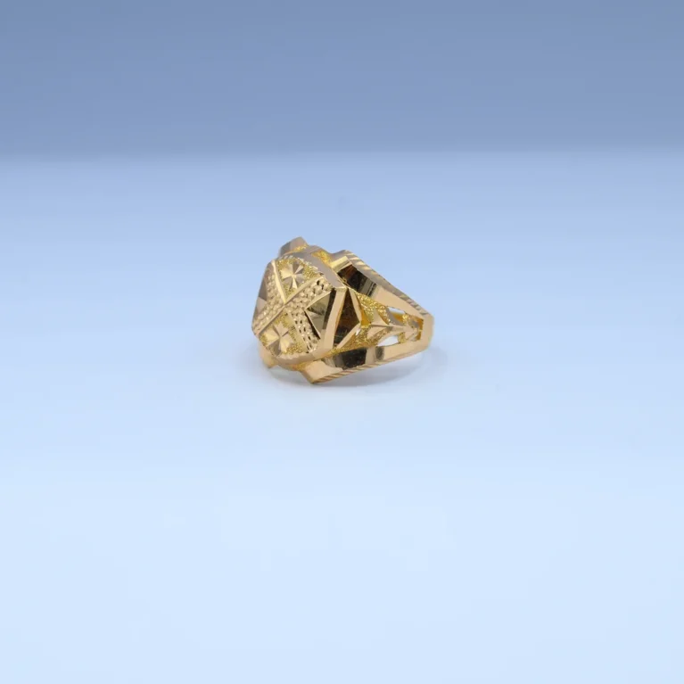 Gold Floral Design Men's rings