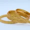 Gold Textured Lining Single Bangle