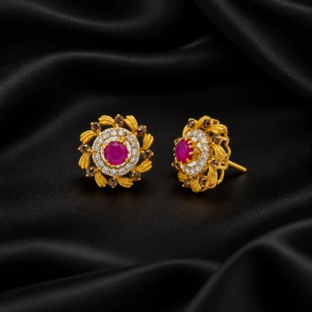 Gulranga Halo Gold Ear Studs