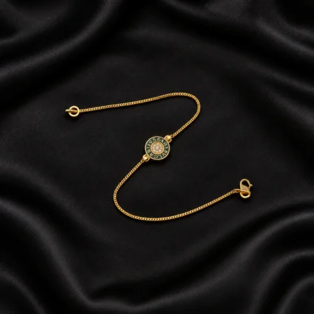 Veridia Medallion Gold Chain Bracelet