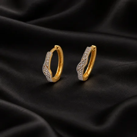 Elara Twist Gold Hoops