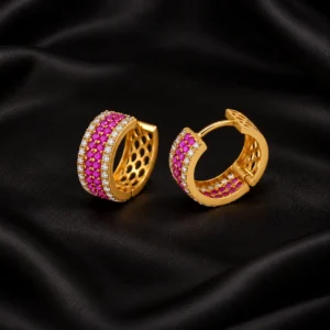 Rosara Radiance Gold Ear Studs