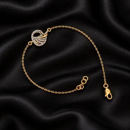 Serenelle Swirl Gold Chain Bracelet