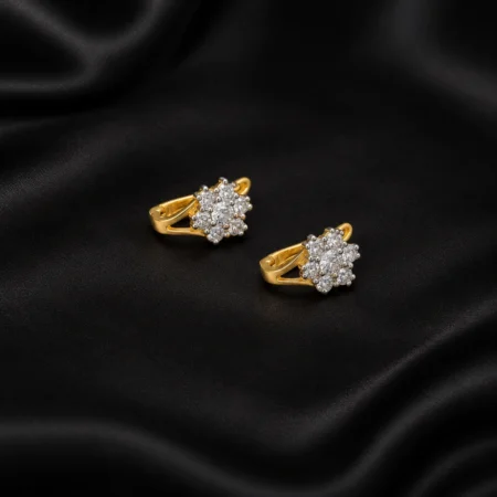 Florielle Cluster Gold Hoops