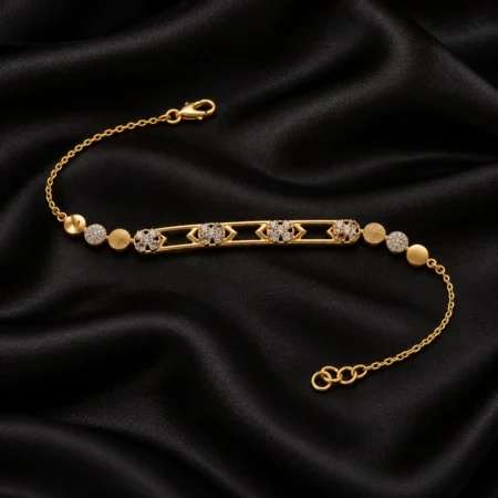 Rosmira Lattice Gold Chain Bracelet