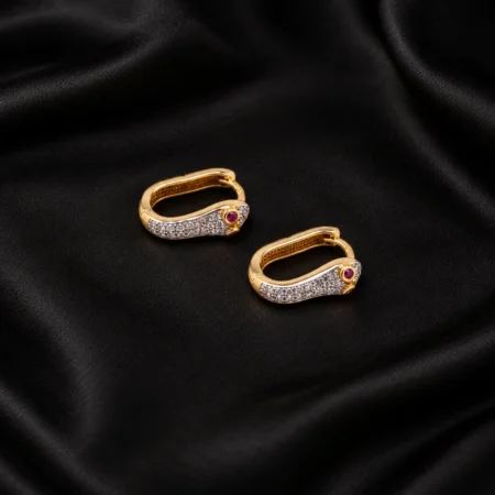 Roselle Spark Gold Hoops