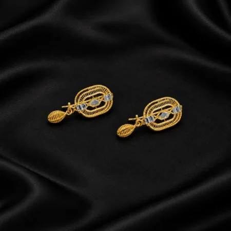 Zareen Lace Gold Drop Earrings