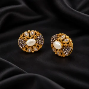 Gulmeher Gold Floral Ear Studs