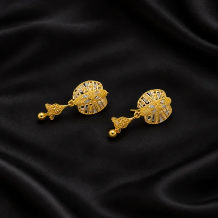 Zarvisha Filigree Gold Drop Earrings