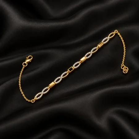 Ovalyn Link Gold Chain Bracelet