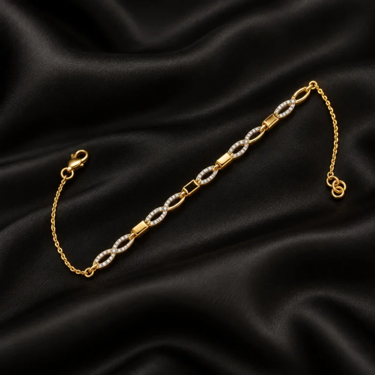 Ovalyn Link Gold Chain Bracelet